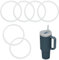 Replacement Lid Rubber Seals fit for Stanley Thirst Quencher H2.0 40 Oz FlowState Drinking Tumbler, Food Silicone Seal Without Leakage - Keep Your Cup Warmer Even More (6 PCS)