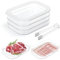 Deli Meat Container for Fridge, 3 Layer Stackable Bacon Lunch Meat Organizer for Refrigerator, Cold Cuts Storage Container with Lids & Clip for Ham,Salami, Sandwich, Cheese & Lunchmeat,18.6oz