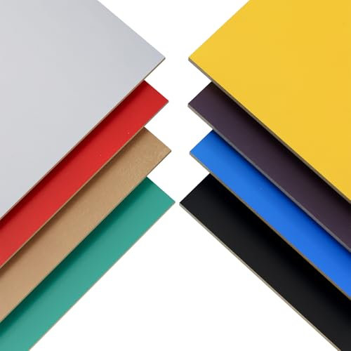 SCULPFUN Pannello di compensato colorato, 8 pezzi, 30 x 30 cm, per taglio laser, compensato laser per taglio e incisione, piastra di legno non trattata per la combustione del legno fai da te (8