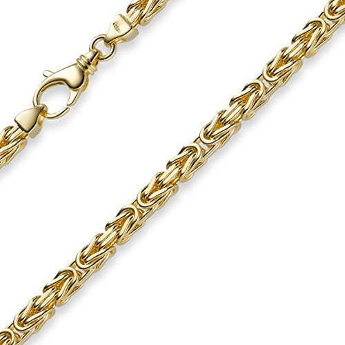 4mm Armband Armkette Königskette aus 585 Gold Gelbgold 21cm Herren