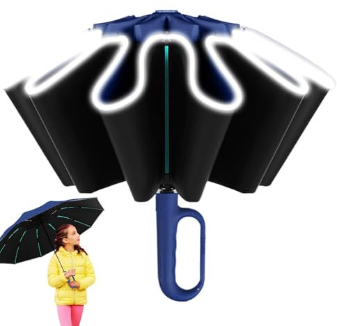 Umgekehrter Regenschirm - Automatische Öffnung Und Automatische Schließung, Automatischer Umbrella Mit Ringförmiger Schleife | Robuster Reverter Umbrella Mit Mousqueton-Griff Für Männer Frauen