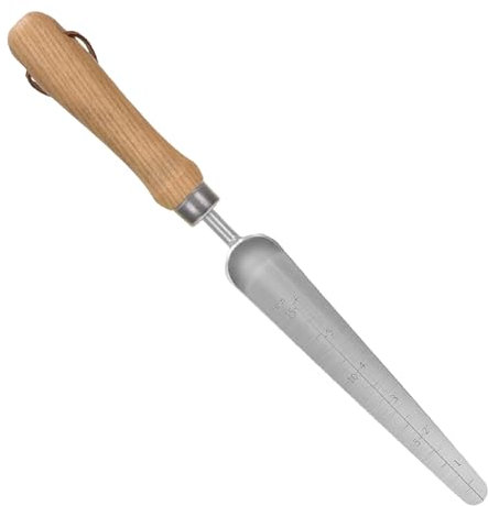 Stainless Steel Garden Tool, Seeding Widger,Bulb Shovel,Garden Trowel With Wooden Handle for Planting,Transplanter Dibber,Soil Digginng and Weeding
