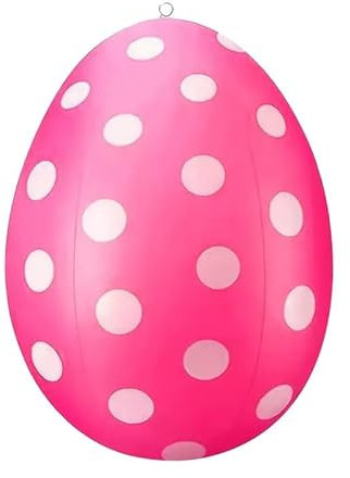 VIMAZ Osterdeko Outdoor, 40 cm Riesige Osterei-Dekorationen für den Außenbereich für Schaufenster, Warenpräsentation, Garten für Garten, Rasen, Party (Rosa)