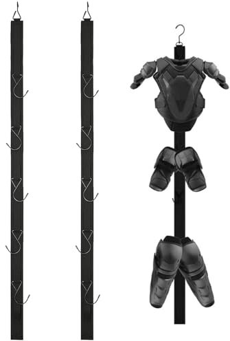 Pesoncarl Hockey-Trocknungsregal, 2pcs 47 Zoll 5-Hookey-Getriebe, tragbare Ausrüstung für Ice Baseball Catcher Football Ausrüstung