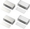 NINGYER 4 Stück Türmagnet Selbstklebend, 65x25x14 mm Türmagnet Stark, Kein Bohren Erforderlich Magnet Türschließer für Schranktüren, Möbel, Balkontüren (Silber)