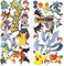 Pokemon® Wall stickers for Bedroom Mural Wall Decal Art Wallpaper Sticker for Nursery Size 70cm x 35cm x 2 Sheets Pokemon® Wall Sticker