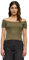 Urban Classics Women's Ladies Off Shoulder Rib Tee T Shirt, Olive, L UK