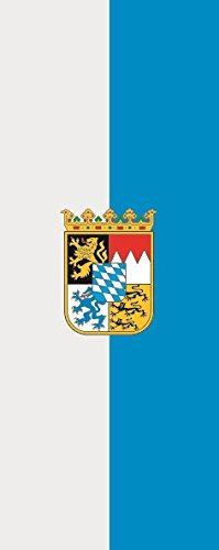 U24 Fahne Flagge Bayern Dienstflagge im Hochformat Premiumqualität 80 x 200 cm