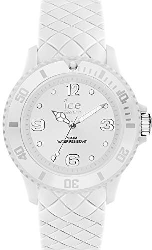 ICE-WATCH - Ice Sixty Nine White - Montre Blanche pour Femme avec Bracelet en Silicone - 007269 (Medium)