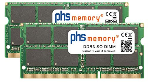 PHS-memory 16GB (2x8GB) Kit RAM Speicher kompatibel mit QNAP TS-451+ DDR3 SO DIMM 1600MHz PC3L-12800S