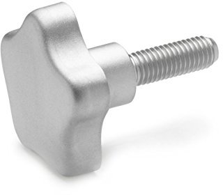 Ganter Normelemente | Edelstahl - Sterngriffschraube - GN 5334-60-M12-30 | matt gestrahlt | 1 Stück