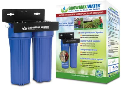 Eco Grow 240. Zweistufiges Wasserfiltersystem mit hoher Kapazität. Ideal für den Einsatz in großen Gärten, Baumschulen und Kulturen. GrowMax Water.