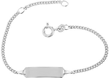 JC Schmuck 585 Gold Baby ID-Armband Kinder Goldarmband 14 cm I Schildband Armband mit Gravur I Gold Namensarmband I Babyarmband mit Namen I Kinderschmuck made in Germany I 505.56059-585