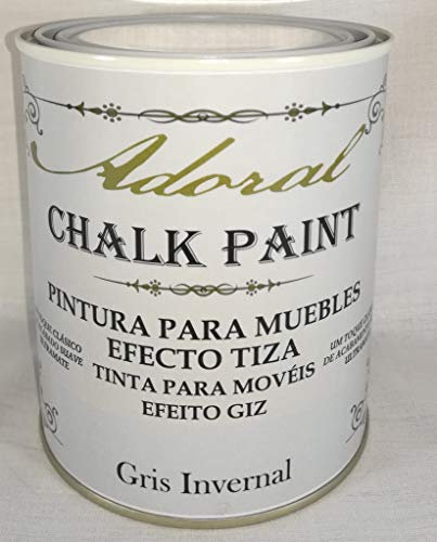 Adoral - Chalk Paint Pintura para muebles Efecto Tiza 125 ml (Gris Invernal)