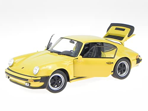 Welly Porsche 911 Turbo 3.0 1974 gelb Modellauto 24043 1:24