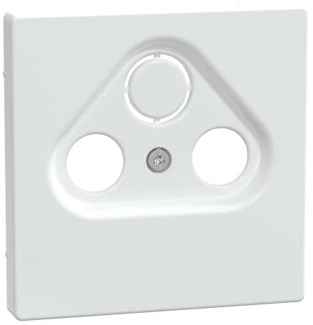 Schneider Electric Merten Zentralplatte für Antennensteckdosen, System Design, lotosweiss, Artikelnummer MEG4123-6035