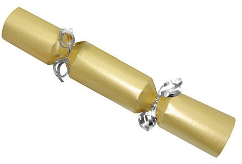 Brimtoy 25 Hochzeit Knallbonbons Kit. Gold mit Silber-Schleife.