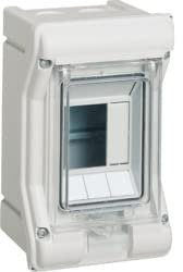 Hager Serie ve - Verteilerbox Oberfläche 1 Reihe -2+1 IP55