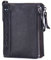 Contacts Herren Echtes Leder-Bifold Wallet Doppelreißverschlusstasche Geldbörse Schwarz …