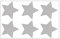Reflektor Sterne Aufbügler Set für Kinderkleidung (6 Sterne je 4,5 cm), reflektierende Sternchen zum Aufbügeln