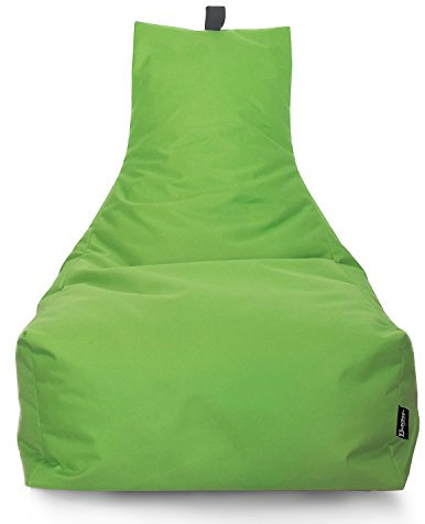 Lounge Sitzsack Liege Beanbag 32 Farben wählbar 90cm(Ø) Rückenlehne Bodenkissen Indoor Outdoor Sitzsäcke Gaming Kinder Bean Bag Erwachsene Riesensitzsack gefüllter Sessel(Kiwigrün)