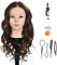 20-22 Training Head 100% Human Hair Mannequin Head Manikin Doll Head Hair Styling Head with Free Clamp