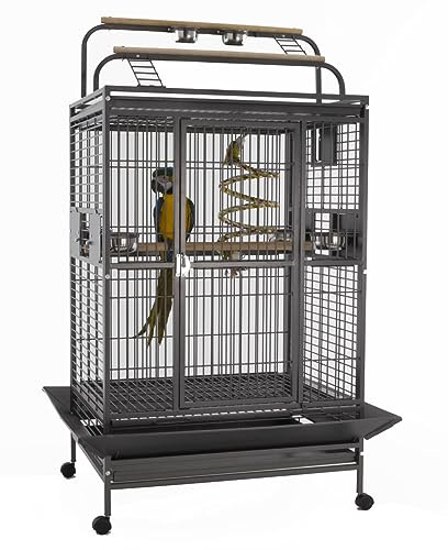 Sun Cages, Cage complète pour perroquets, Grande Cage à Oiseaux idéale pour perroquets Moyens et Grands, 91 x 71 x 171,5 cm, Poids 61 kg