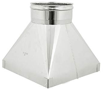 Tramoggia per canna fumaria in acciaio inox (DN 200 base 250x250)