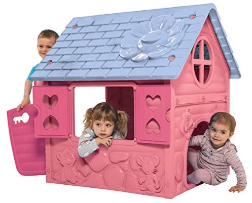 thorberg Maison de Jeu pour Enfants Bleue, Rose ou Verte (fabriquée en UE) (Rose)
