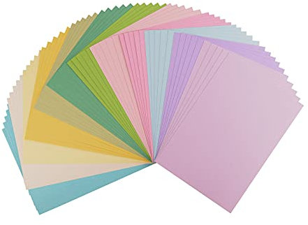 Vaessen Creative 2927-301 Florence Cardstock Papier, Farbenmix Frühling, 216 Gramm/m², DIN A4, 60 Stück, Textur, für Scrapbooking, Kartenherstellung, Stanzen und andere Papierbasteleien, Multi
