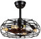 ZASTION Ceiling Fans with Lights Remote Control,Caged Ceiling Fan for Porch,Patios,Kitchen,Bedroom,Farmhouse,Steampunk Industrial Ceiling Fan with 4 Led Bulbs,Indoor and Outdoor