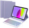 Keyboard Case for iPad 11th Gen A16 11inch&10th Gen 10.9inch GOKOCO A16 Tablet Cover Magnetically Detachable Macaron Color Bluetooth Keyboard With 7 Colors Backlight Give Full Protection-Purple