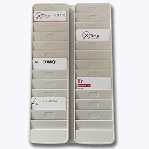X-TIME SERVICE | Casellario Portabadge Card Holder da 24 Posti PVC a parete, da muro