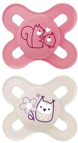 Istruzioni in Lingua Straniera MAM Ciuccio Start Pure S305 Ciuccio con tettarella in silicone SkinSoftTM ultra morbido per neonati 0 2 mesi, colore rosa, 2 pezzi