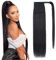 Benehair Ponytail Extension Echthaar, Zopf Extensions Echthaar, Wrap Around Echthaars Ponytail für Frauen, Dunkles Schwarz Pferdeschwanz Echtes Haar Haarverlängerung 40 CM 80g #1