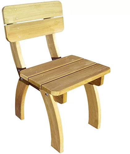 Gartenstuhl, Gartenstuhl aus Kiefernholz imprägniert, Schlichtes Elegantes Design, robust und stabil, Outdoor-Stuhl, Bar-Sessel, Gartenstuhl