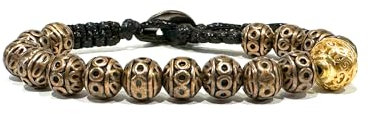 Samsara Bracciale Tibetano Orgonico, lunghezza Regolabile, gioiello mistico - Filo in cotone cerato ad alta resistenza (RAME ORGONICO)