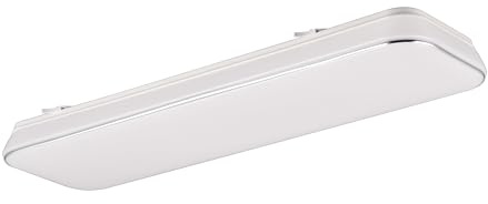 Reality Leuchten LED Deckenleuchte Blanca R64144301, Kunststoff Weiß matt/Chrom, inkl. 28 Watt LED, Switch Dimmer