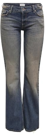 ONLY Damen ONLBETHANY LW Flared Tint DNM TAI Hose, Medium Blue Denim/Detail:Tinted, 29W x 32L