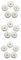 Didiseaon 3sets Rhinestone Pearl Embellishments Craft Jewels for Diy Projects Adhesive Buttons 5pcs*3
