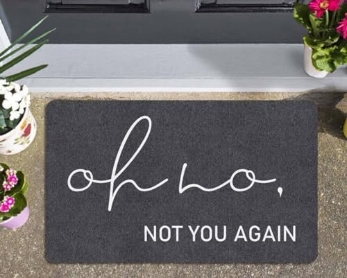 Fußmatte innen außen fussmatte Oh No, Not You Again-Matte, großer Eingangsteppich, lustige Fußmatte, Inneneingangsmatte, Außenveranda-Matte, Haustürmatte, Einweihungsgeschenke Deko wohnzimmer