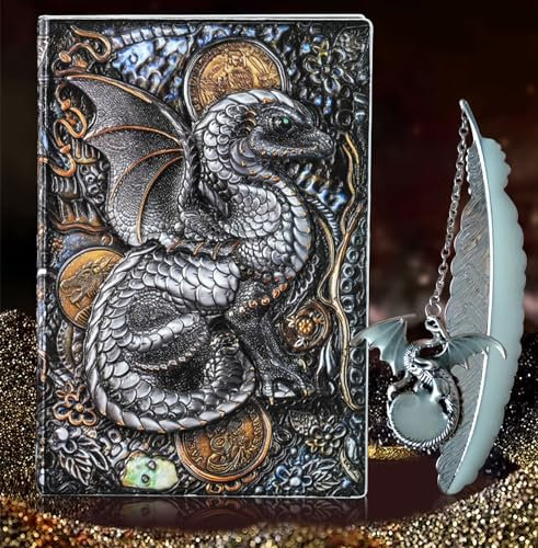 LaVenty DND Zubehör Dragon Tagebuch Stift Dragon Notebook DND Journal Notebook Geburtstag Fantasy Geschenk