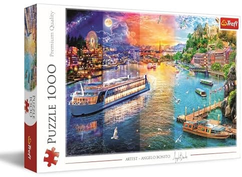 Trefl - River Cruise - 1000 Piece Puzzle - DIY Puzzle - Painted Image - Creative Entertainment for Adults and Children from 12 Years