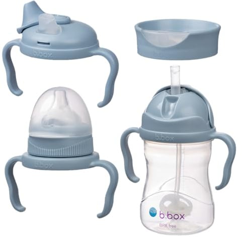 b.box Bottle to Cup Transition Value Pack, Ocean, 240 ml Capacity (4 Stück)