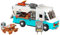 barweer Nostalgisches City Food Truck Klemmbausteine,Retro Wohnmobil Chevrolet P30 Van Baustein, Auto Bus Modell für Erwachsene und Kinder（2196 Teile）