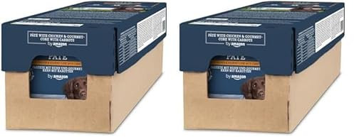 by Amazon Hundefutter, Pastete mit Huhn und Gourmet-Kern mit Karotten und Nudeln, 300 g, 10 Stück (zuvor Lifelong !) (Packung mit 2)