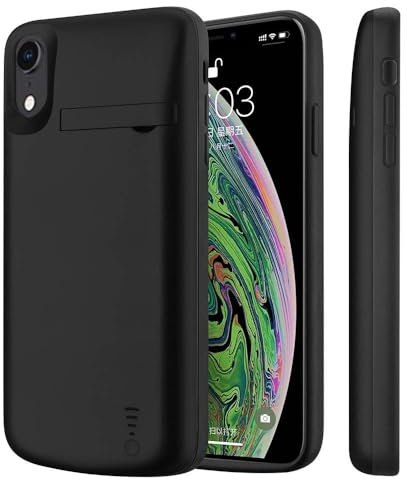 Fey Funda de batería para iPhone XS Max, funda de carga de batería extendida para iPhone XS Max 5G de 6.5 pulgadas, funda protectora portátil recargable, 6000 mAh, perfecta para viajes de negocios