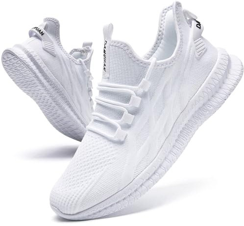 IVQDZL Sneakers Homme Running Jogging Basket Chaussures De Sport en Salle Tennis Basquettes Confortable Marche Chaussure Blanche 39 EU