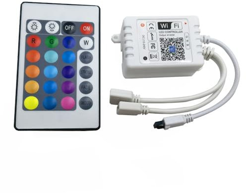 LED Smart WiFi Controller IR 4 PIN RGB Fernbedienung mit 24 Tasten LED Steuerung 2 way output 12v- 24v mit Alexa und Google Home für RGB Strip 2835 5050 Streifen 20 Dynamische Modi