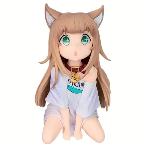 Zhongkaihua Anime Figuren Original Charakter Catgirl Kinako Figur kniend Modell Statue 11 cm PVC Kinako Actionfigur Anime Nudelstopper Desktop Dekoration Geschenke